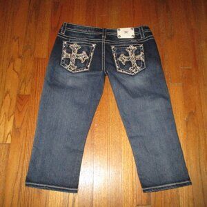 MISS ME Embellished Capri Jeans
